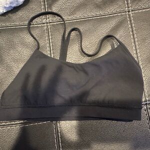 Black lulu Y flow sports bra
